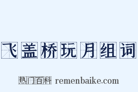 飞盖桥玩月组词是什么意思的图片